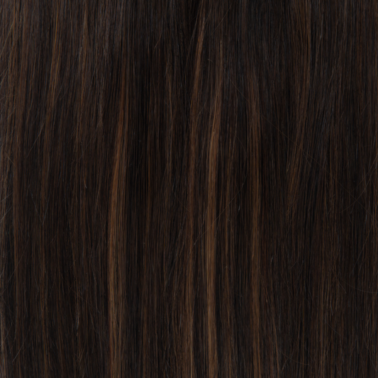 20" Clip-In Brown Caramel Highlight Hair Extensions