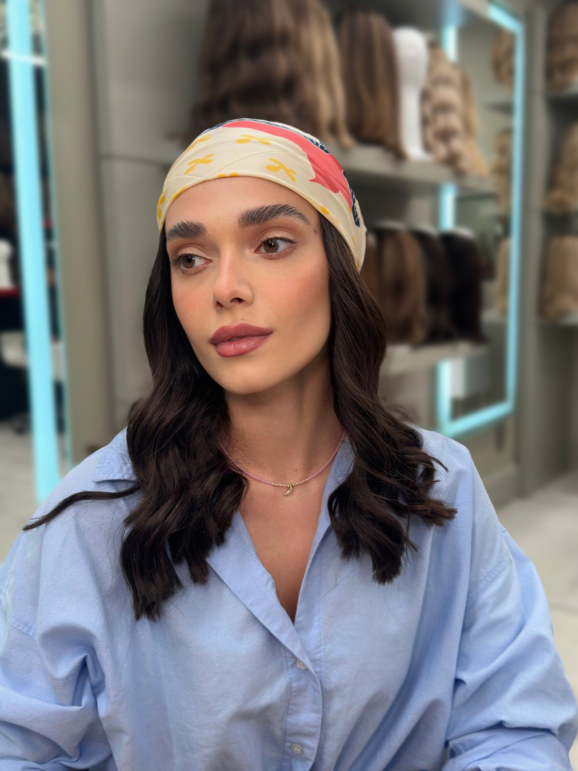 Model is Wearing Lob Hatfall without Face-framing