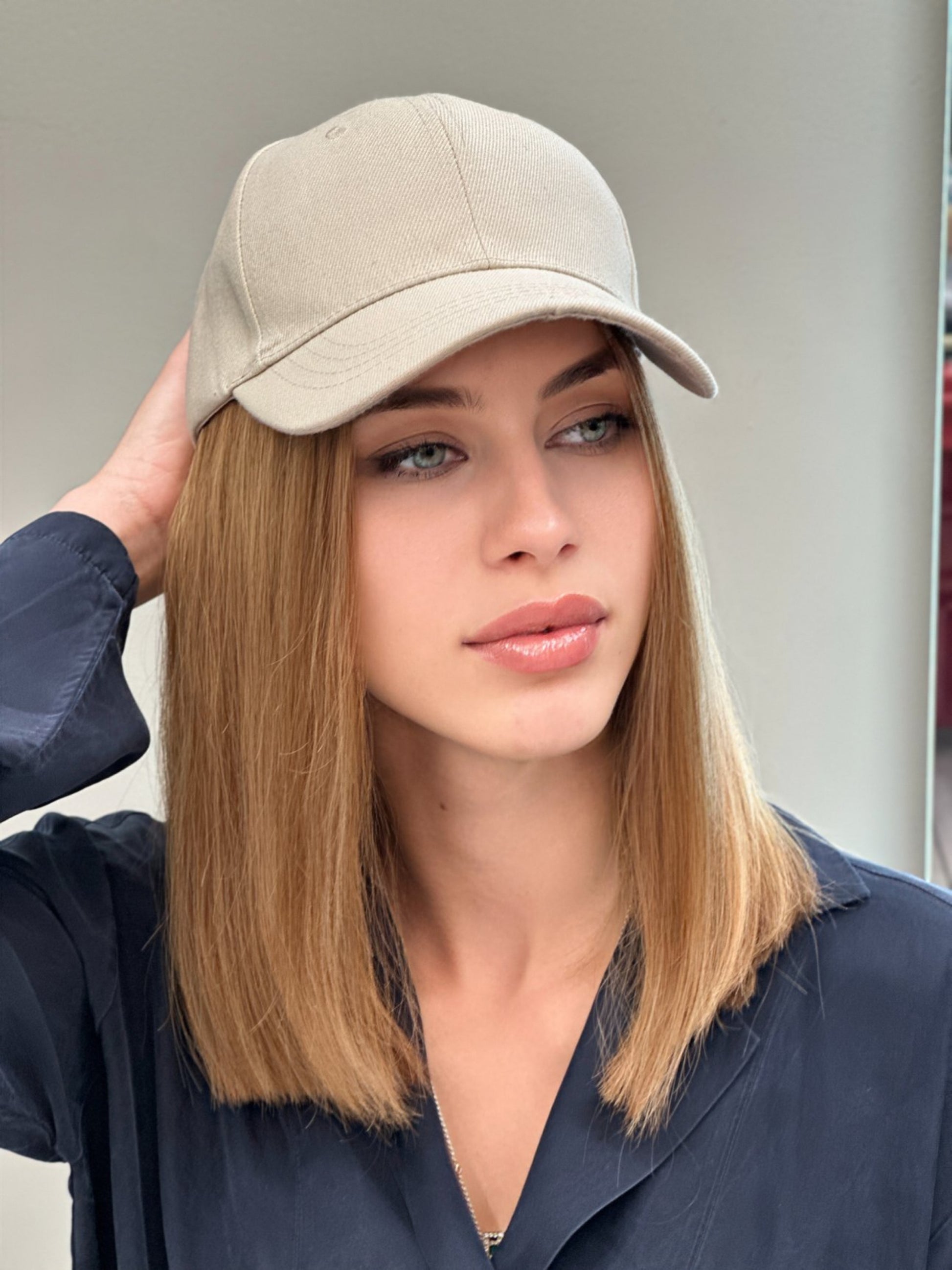 Hatfall | Model is Wearing Long Bob Hatfall with Face-framing