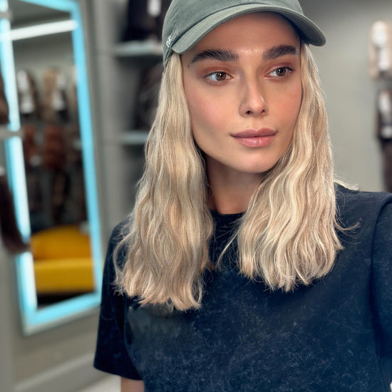Model is Wearing Lob Hatfall without Face-framing