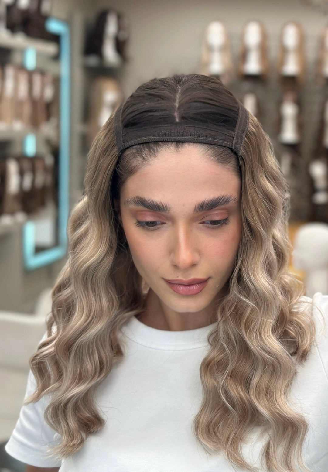 Hatfall | Model is Wearing Long Bob Hatfall without Face-framing