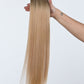 16" Clip-In Rooted Light Strawberry Blonde Hair Extensions