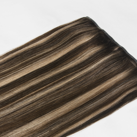 16" Volume Hair Extensions Caramel Blend Highlight